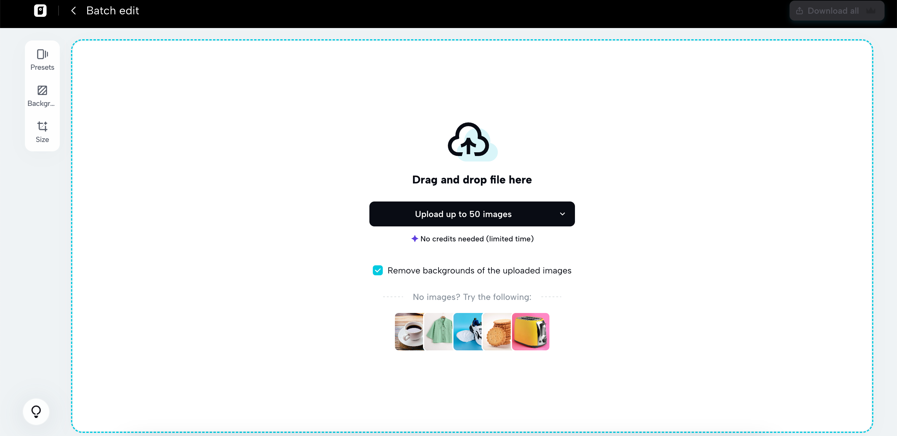 Edit images in bulk