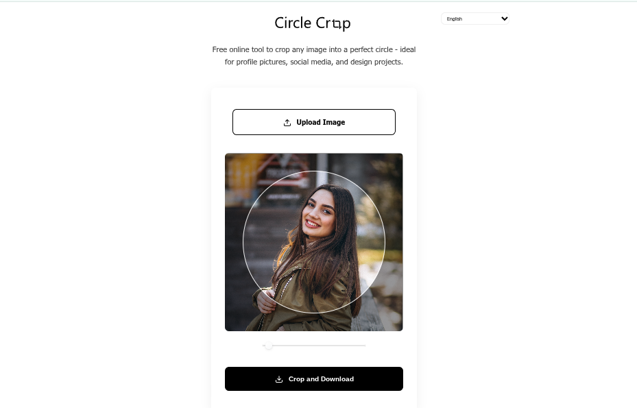 Circle Crop Image Tool é um aplicativo web que recorta fotos