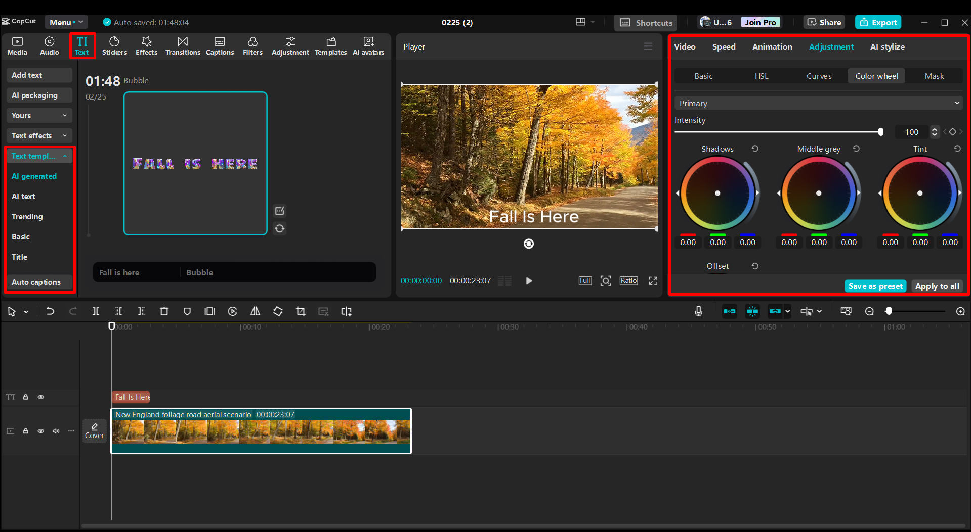 Bearbeiten und Anpassen eines Videos im CapCut Desktop-Video-Editor