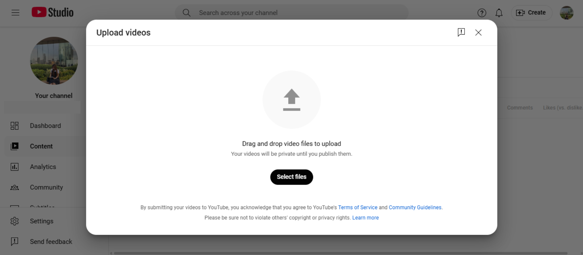 Upload your video