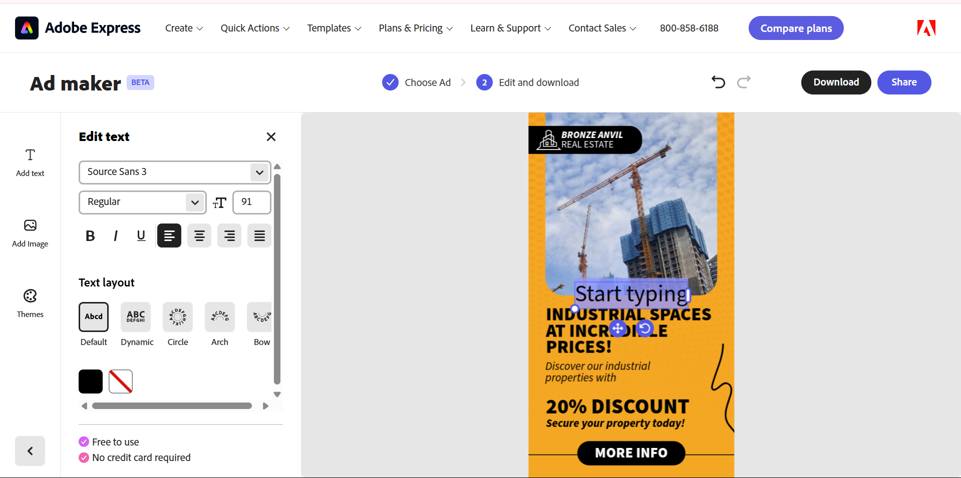 Adobe Express - the ideal advertisement creator free tool