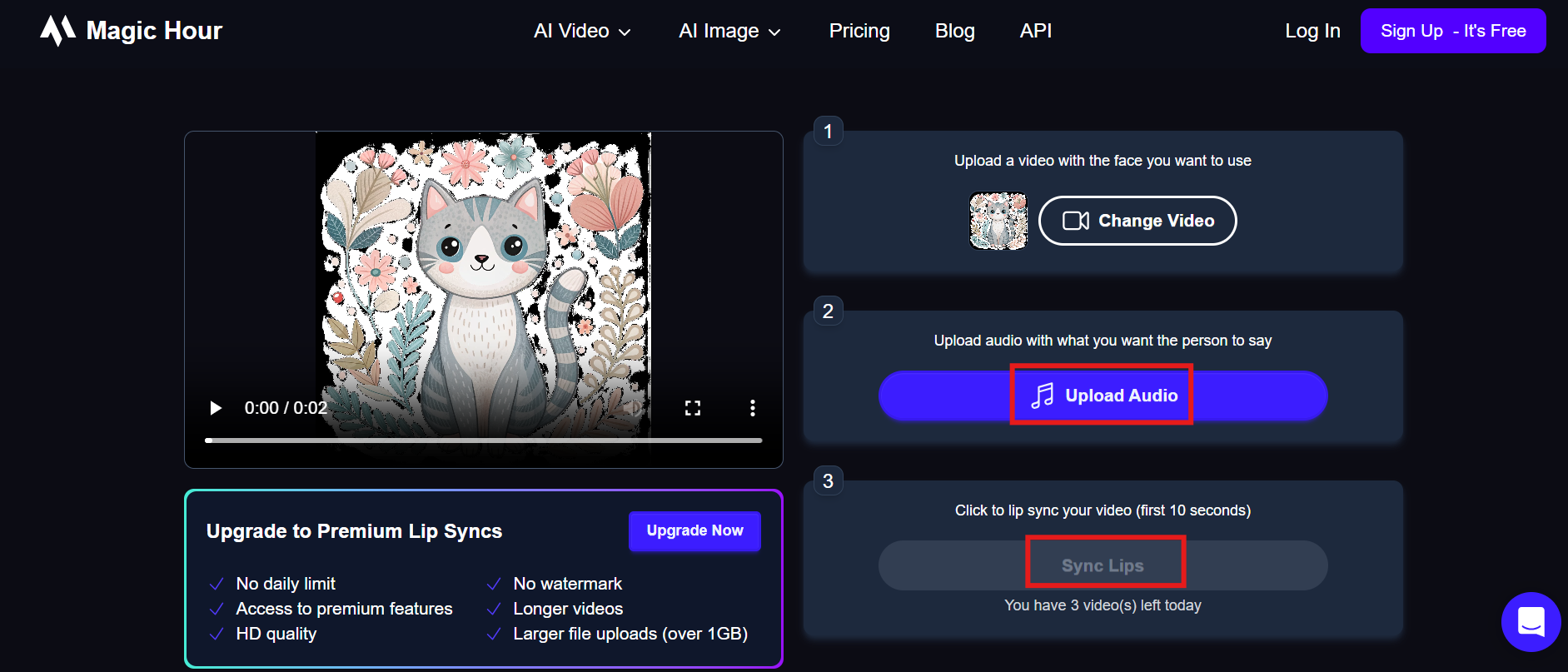 Upload audio