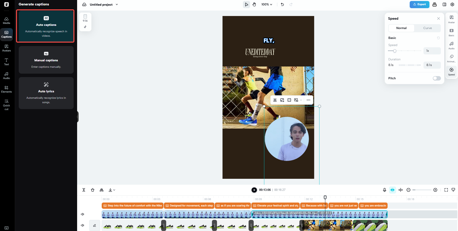 Auto captions