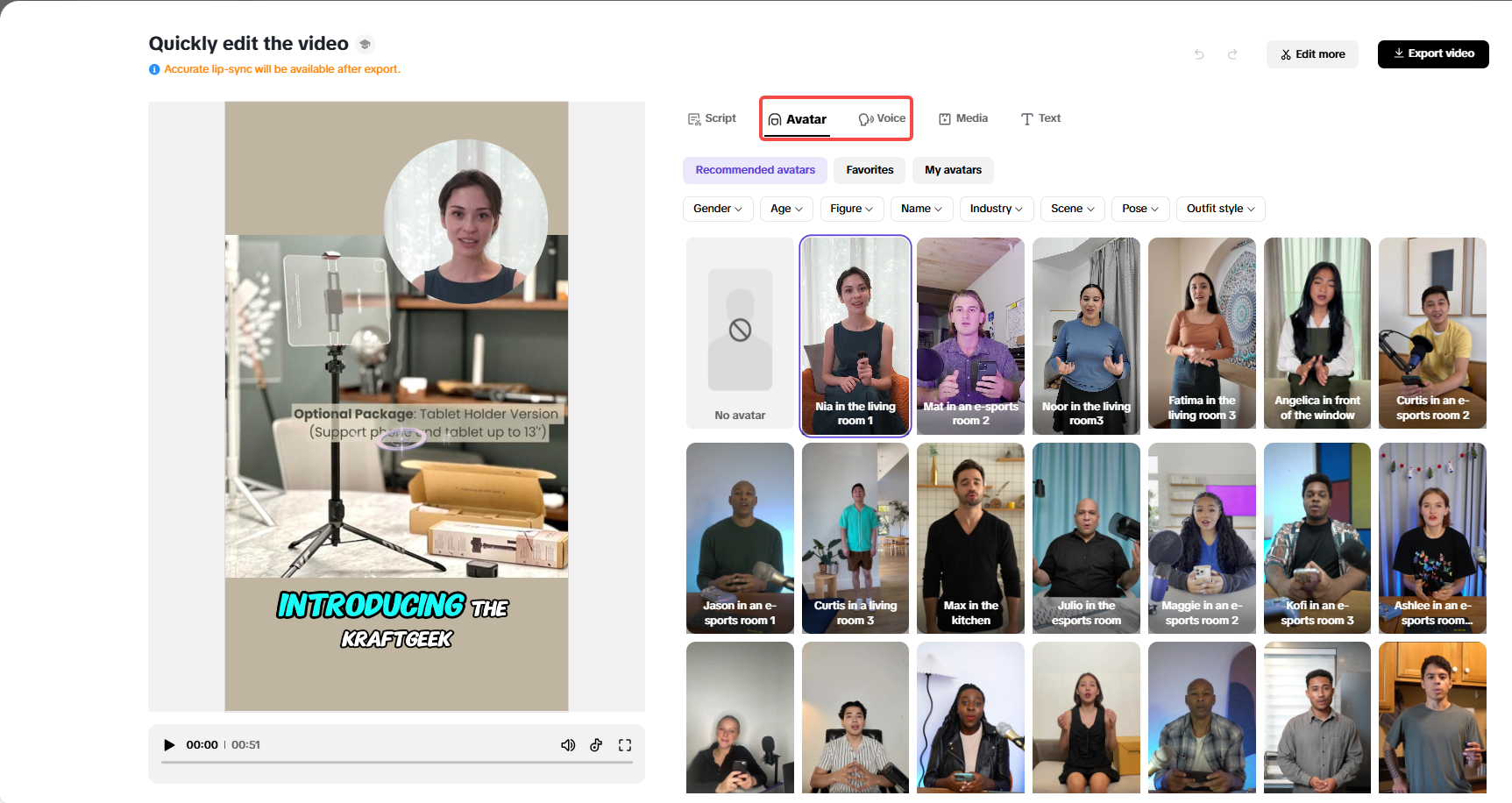 AI avatars and voice