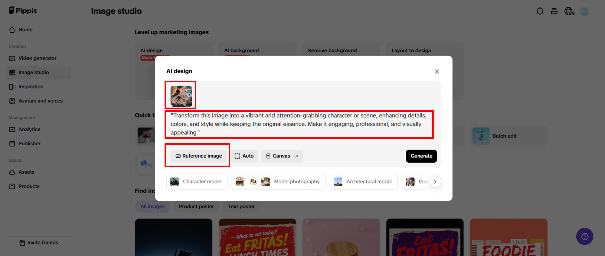 Introduce textos y genera