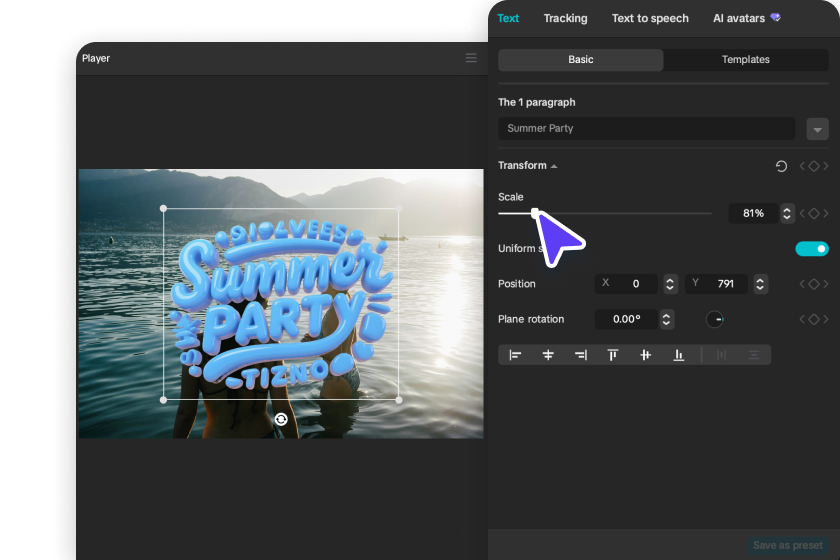 Edit the generated cloud text