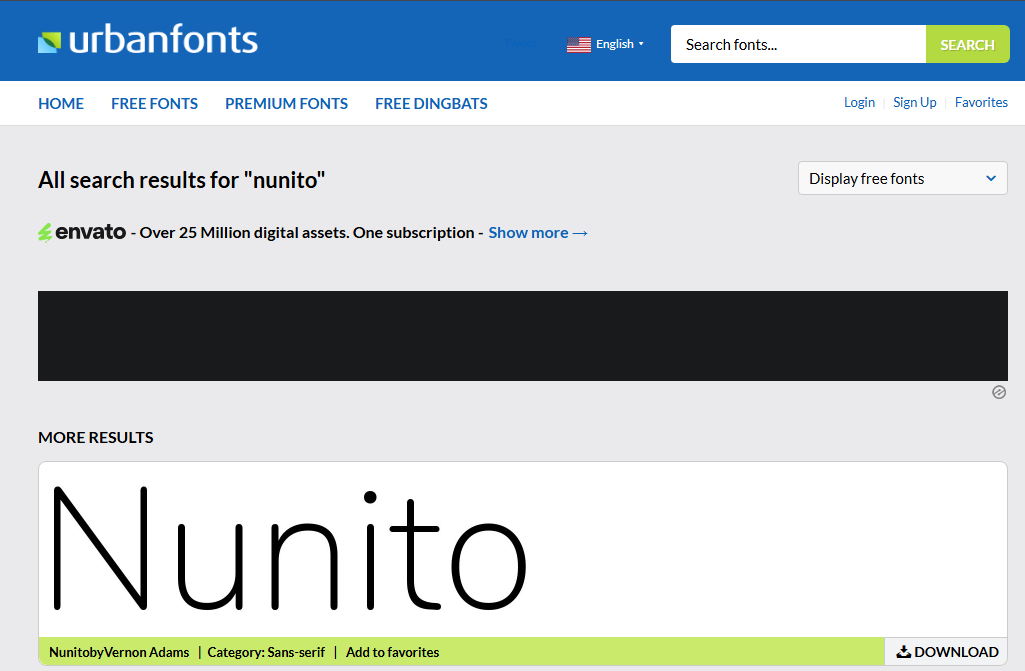 UrbanFonts fuente Nunito
