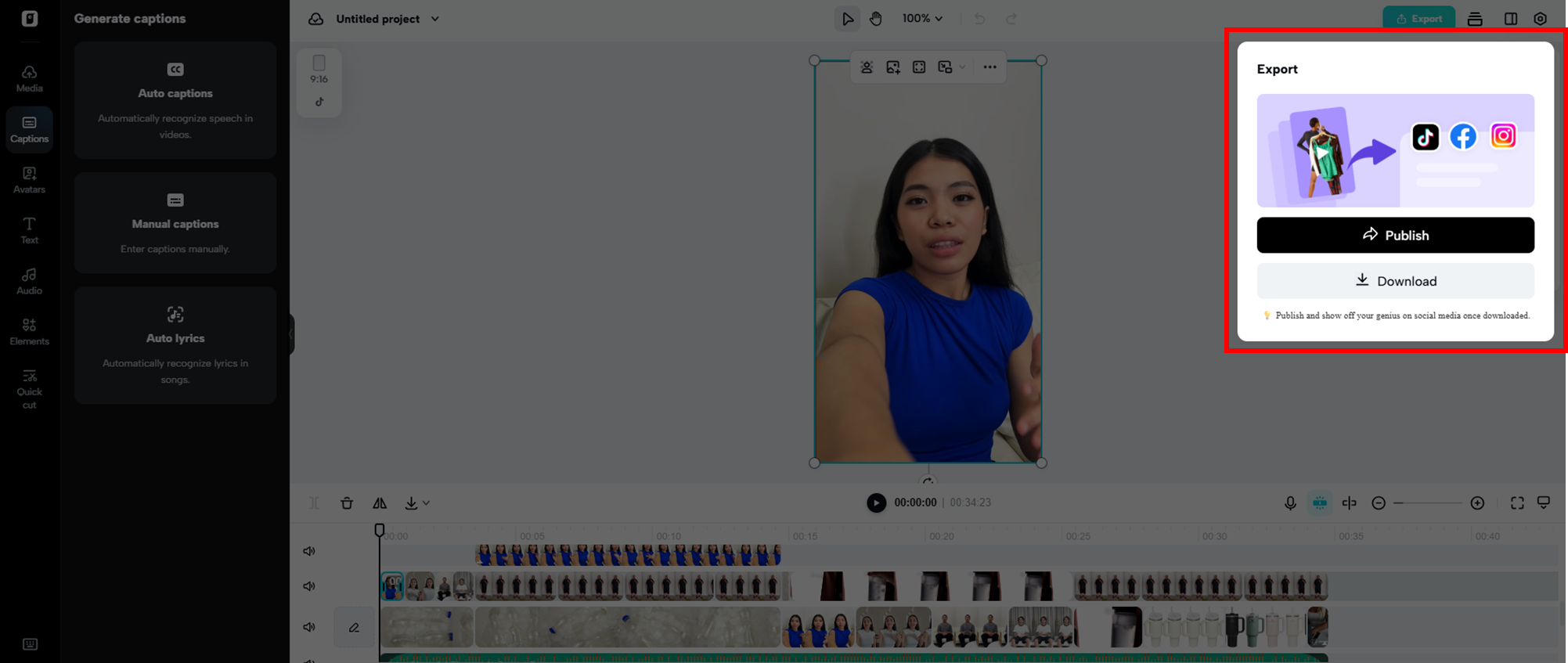 Export your video