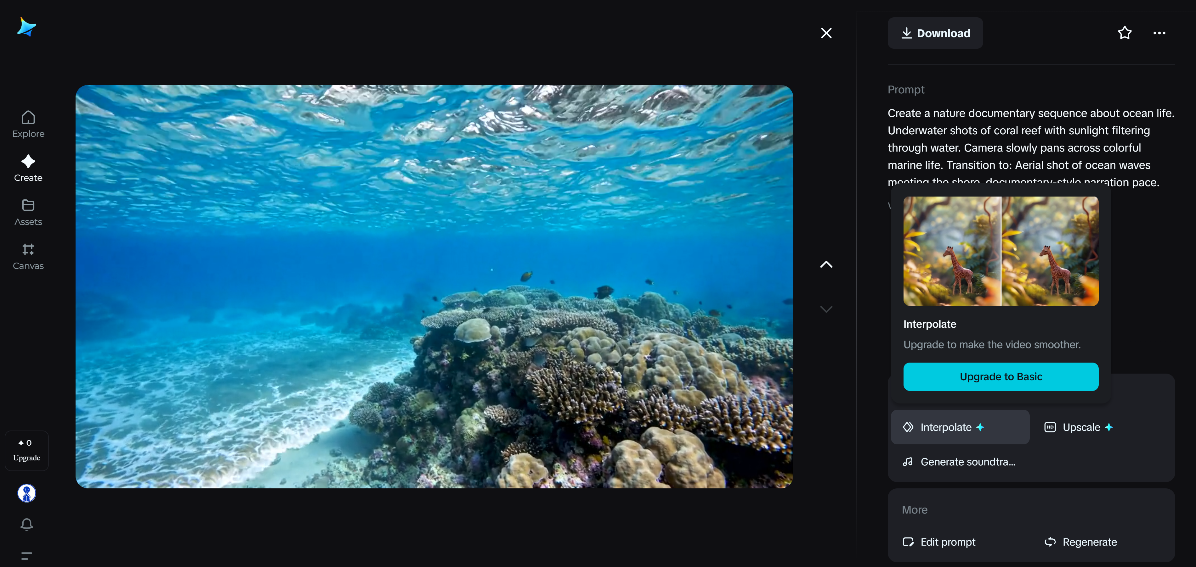Dreamina Frame interpolation