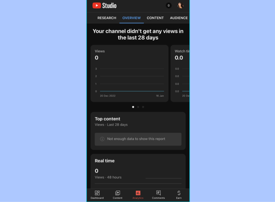 콘텐츠에 대한 YouTube 분석