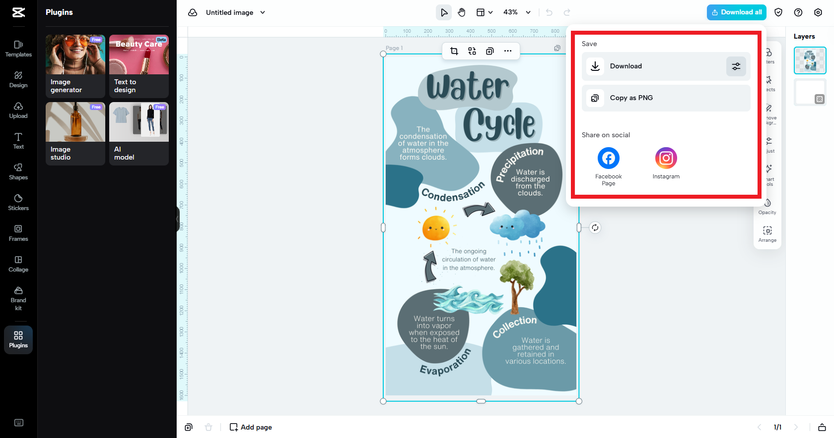 Exportez vos infographies