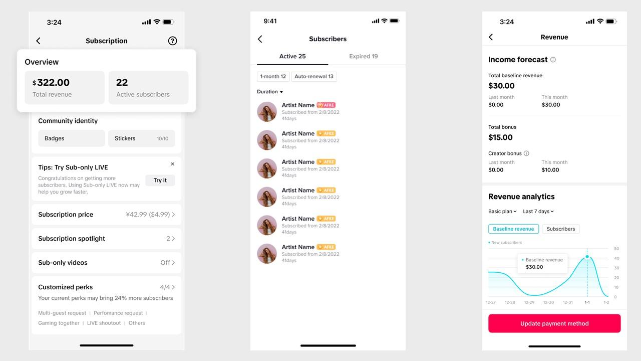 Offri servizi in abbonamento per guadagnare su TikTok