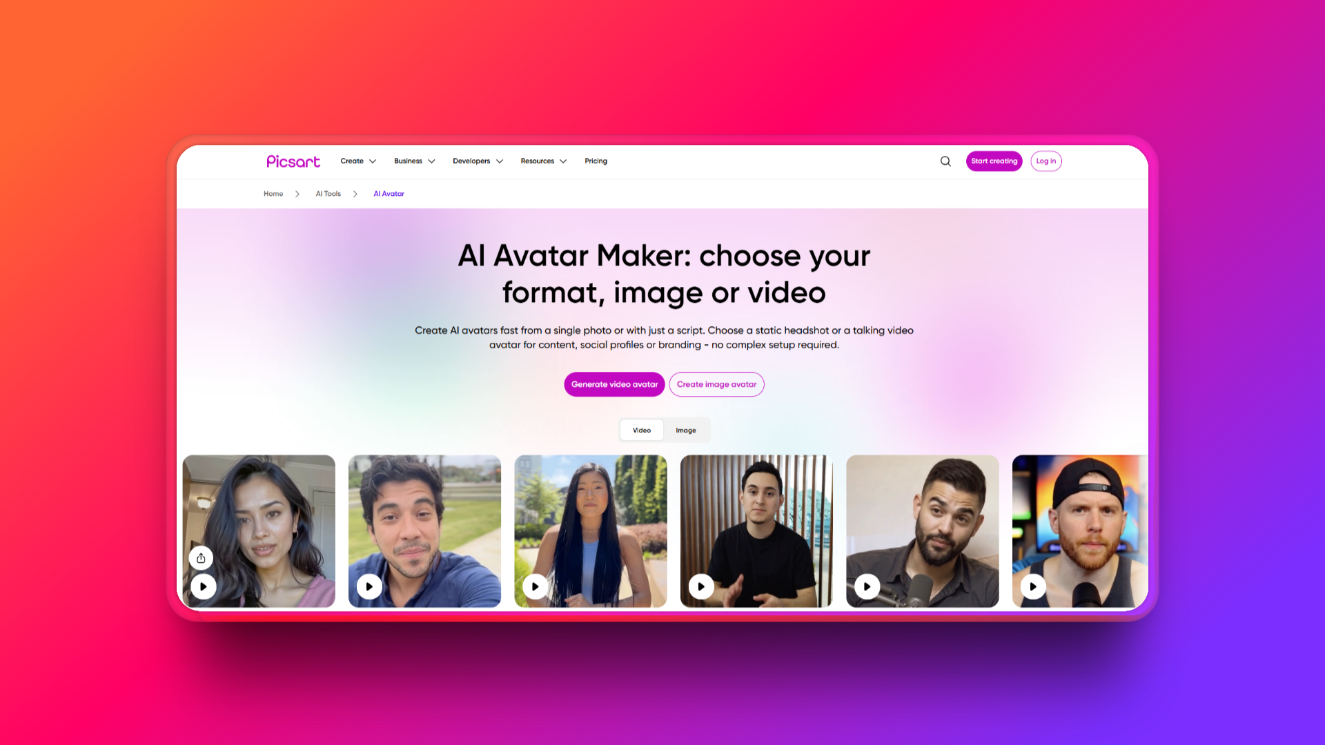 Creating AI avatars with PicArt