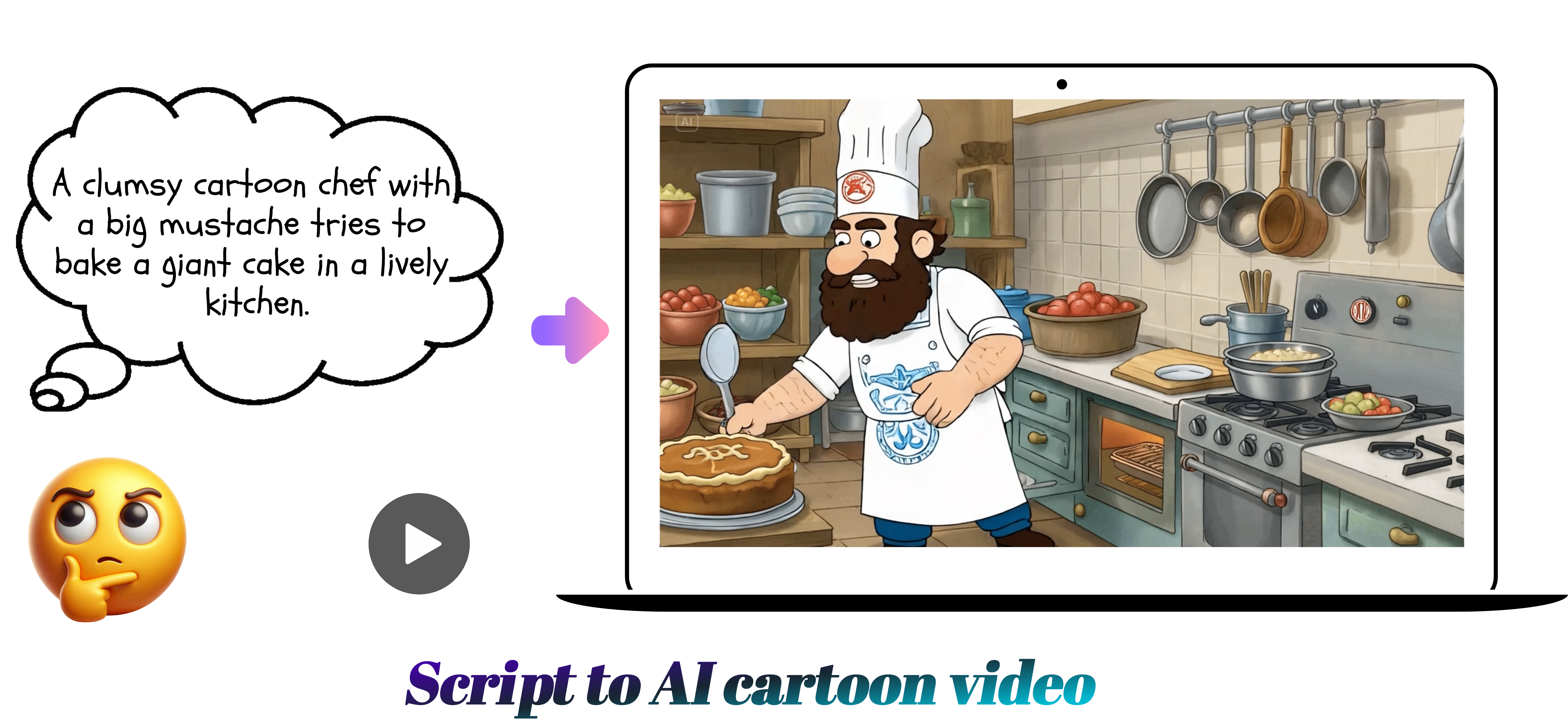 script sa cartoon video ai