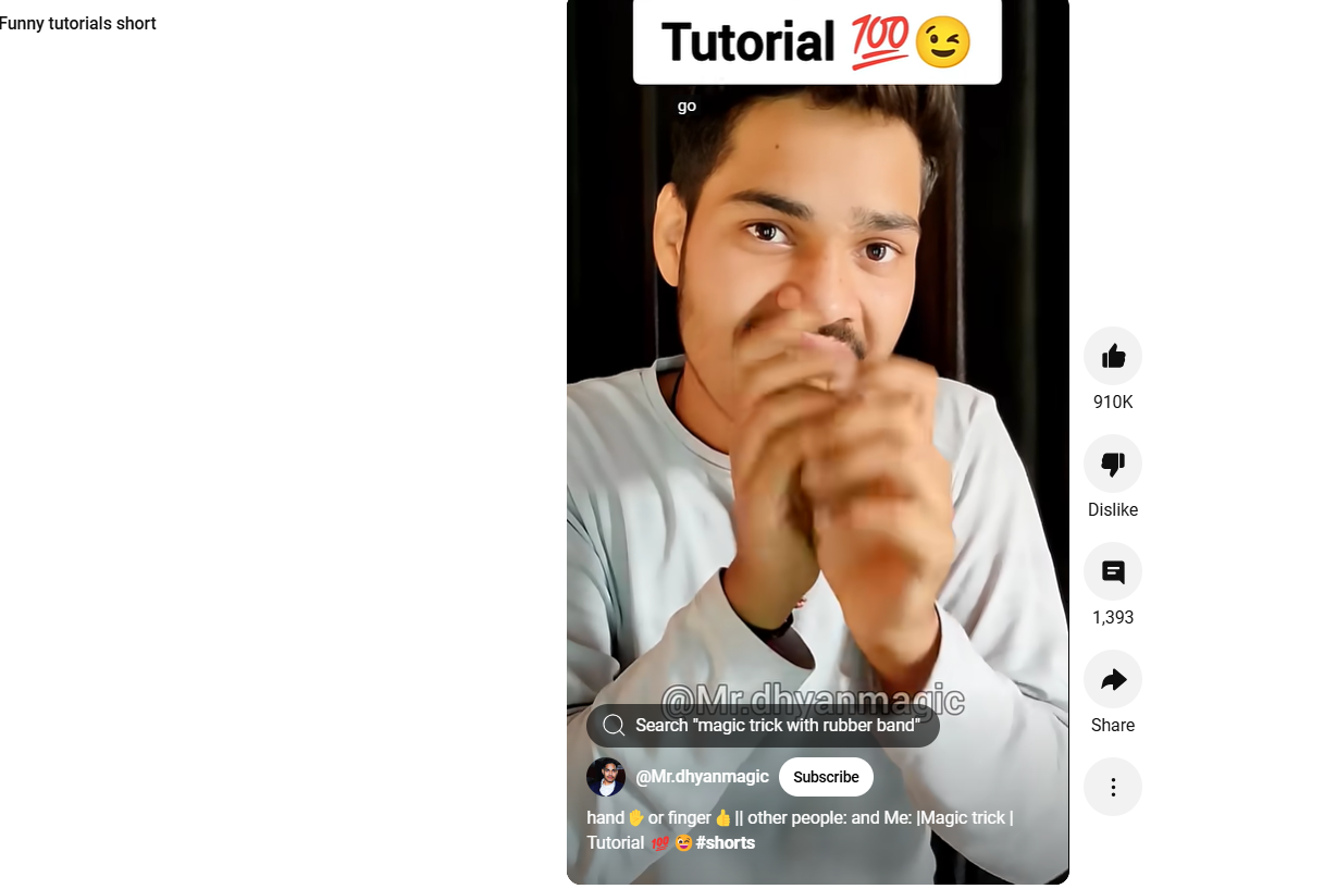 Tutoriels amusants Courtes vidéos YouTube