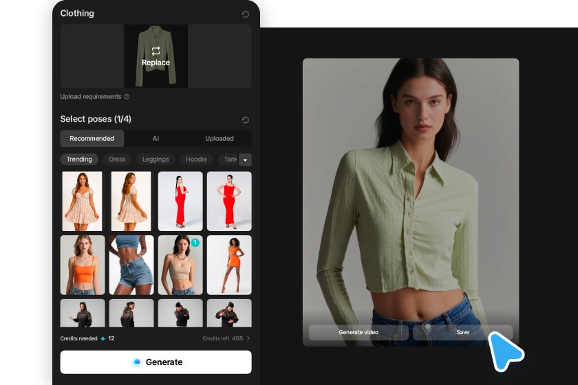 Export AI virtual try-on clothes image 