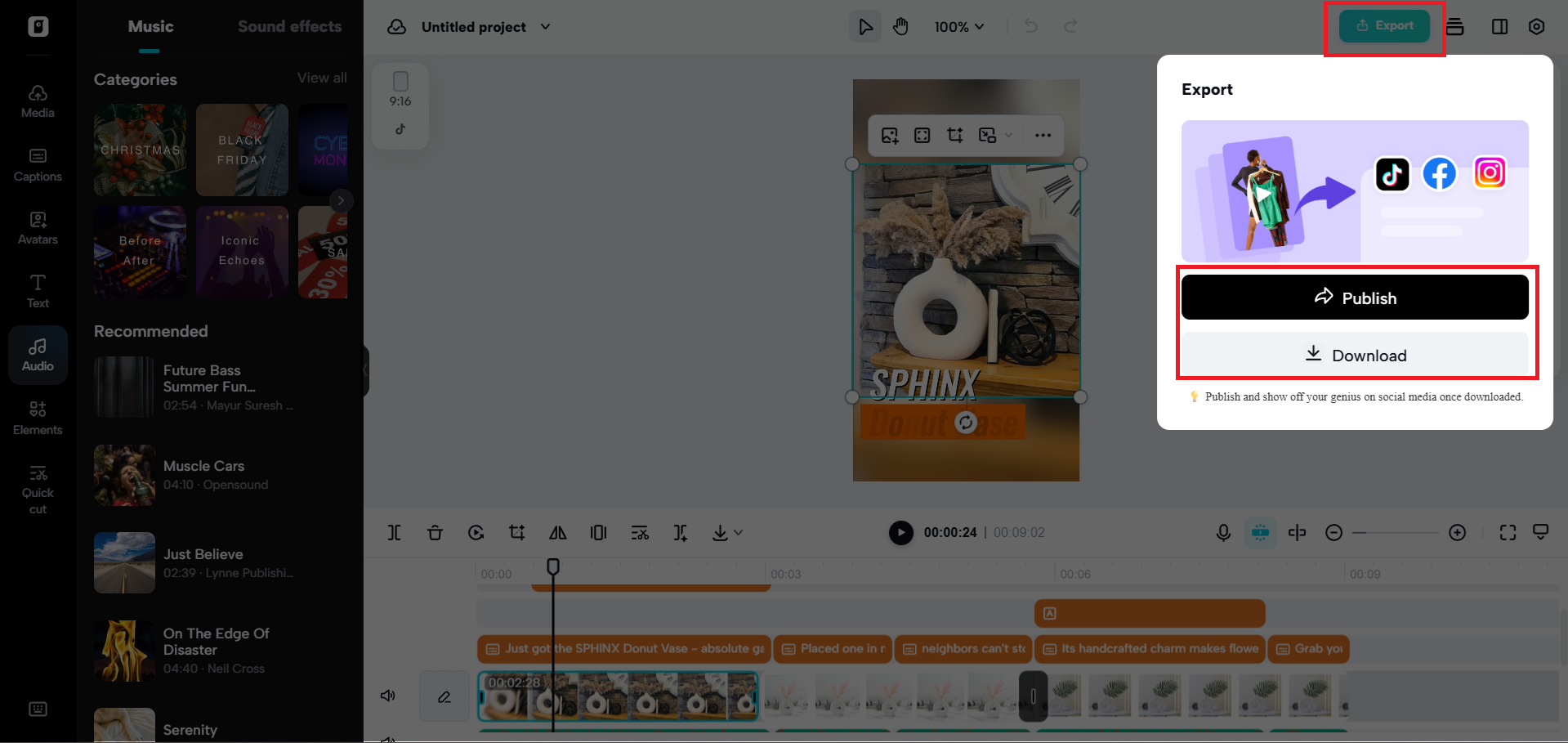 Export your video