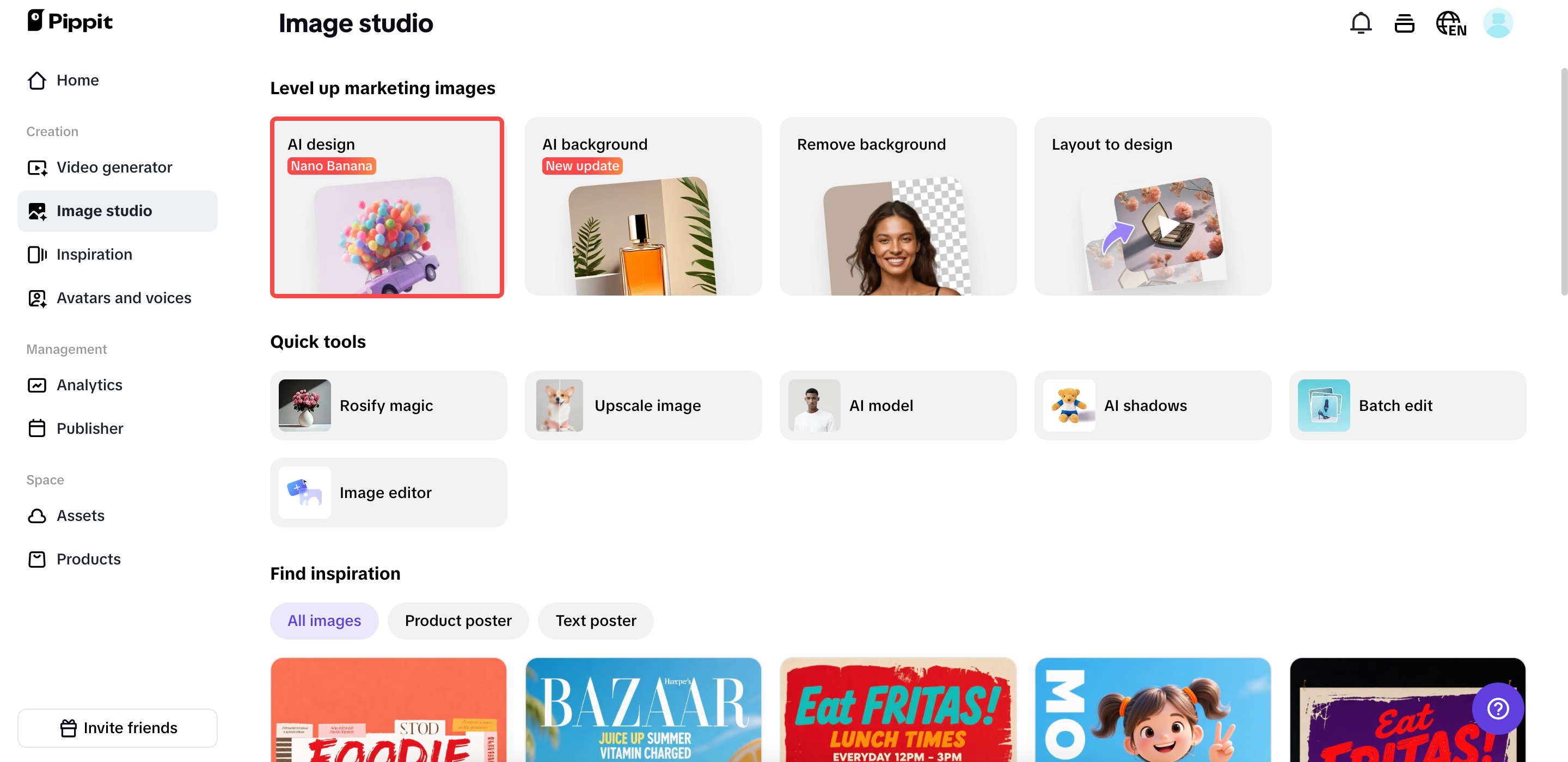 Pilih reka bentuk AI