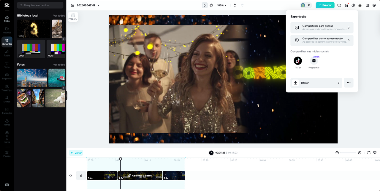 Export and publish on TikTok