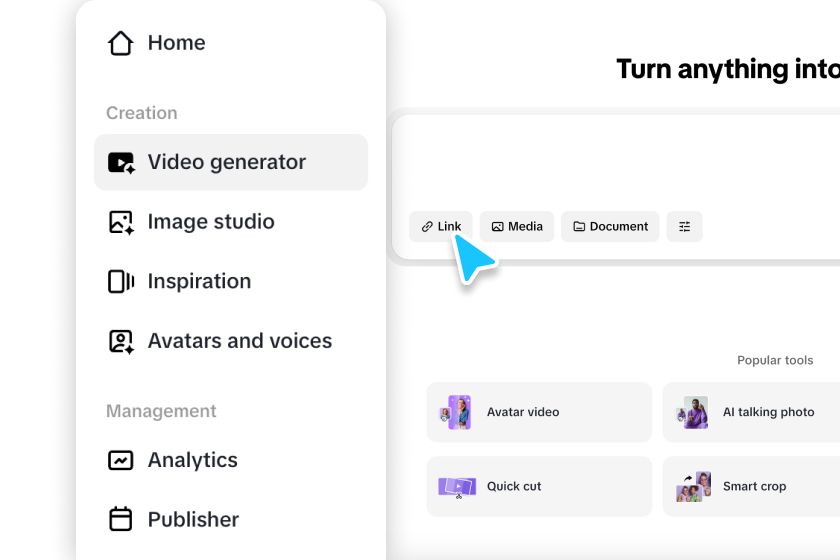 Start with any links and media