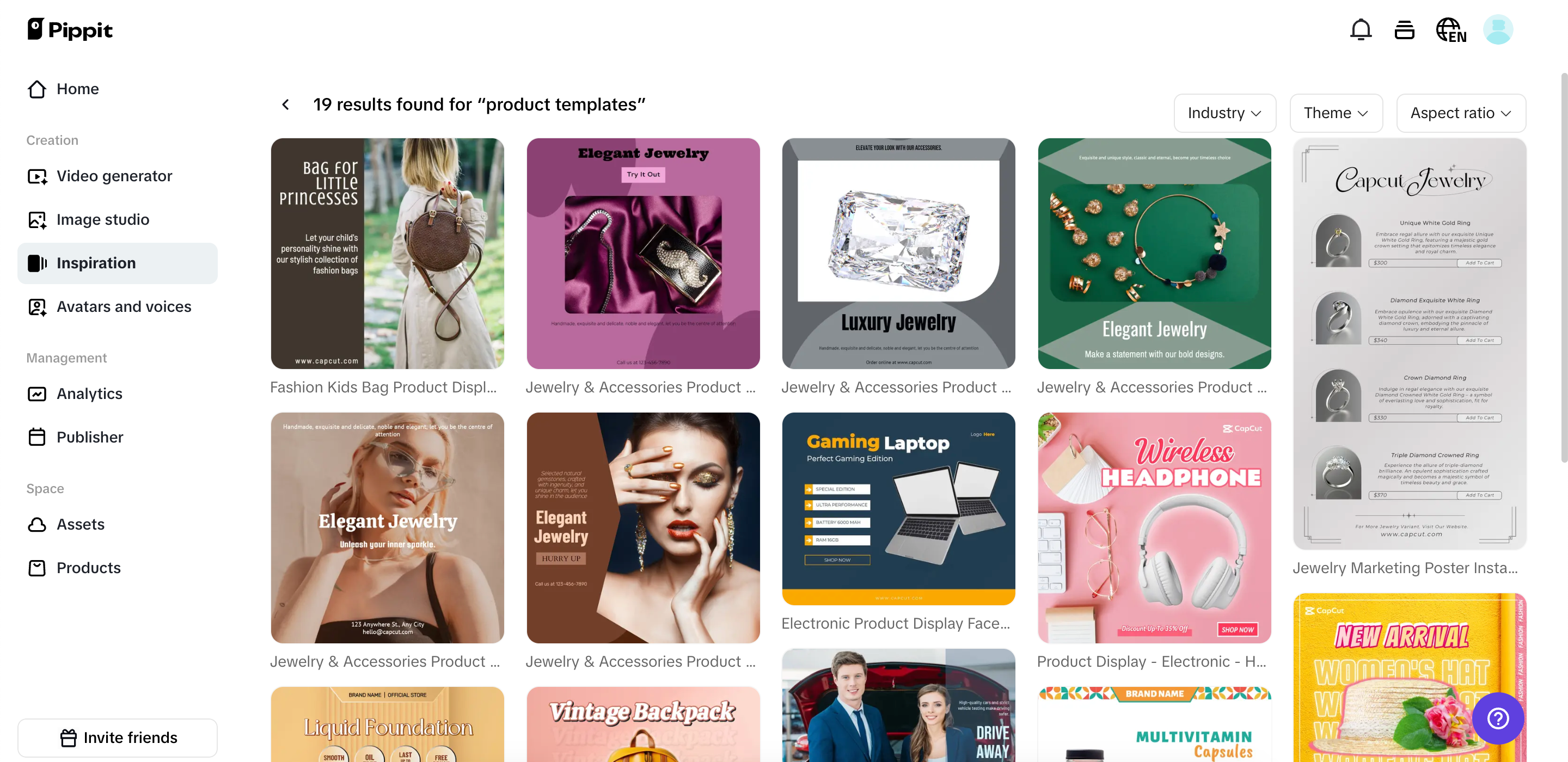 Personalized product templates