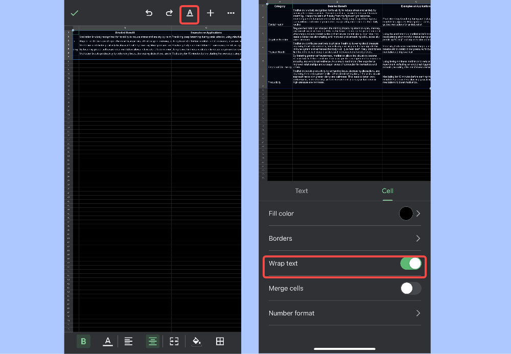 Wrapping text on mobile