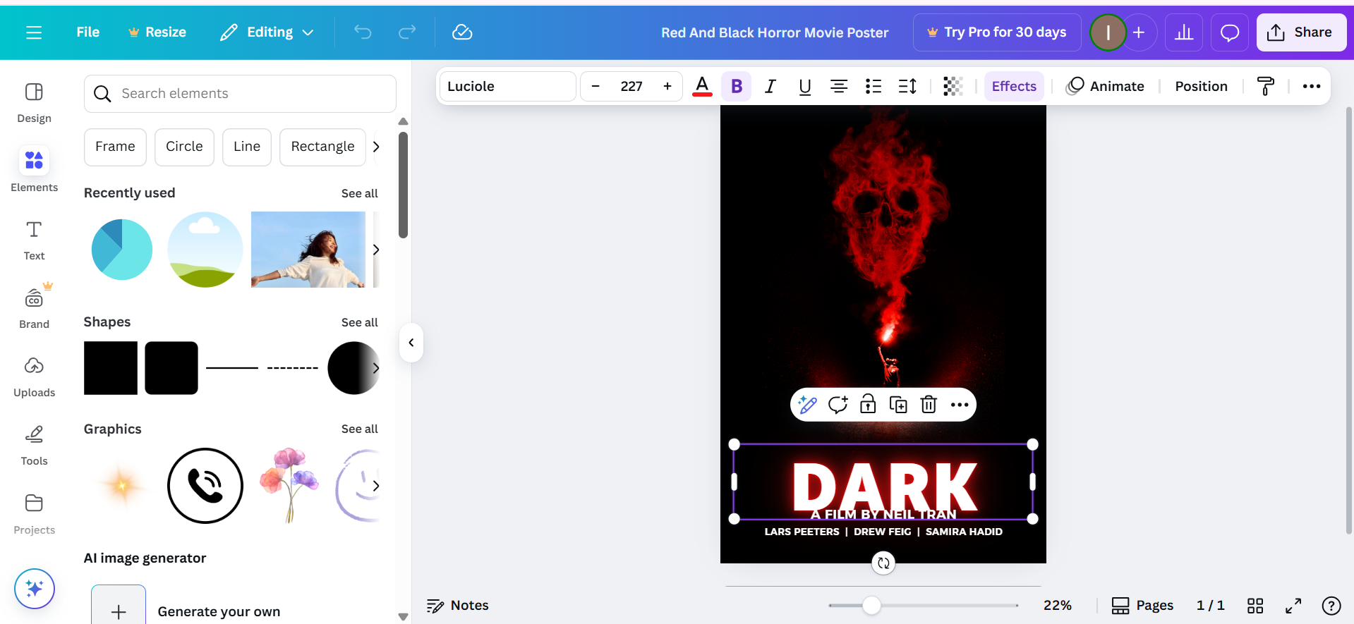 Canva - a handy movie poster maker online for free