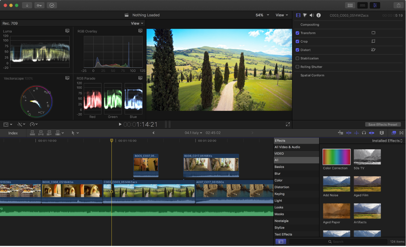 Giao diện Final Cut Pro