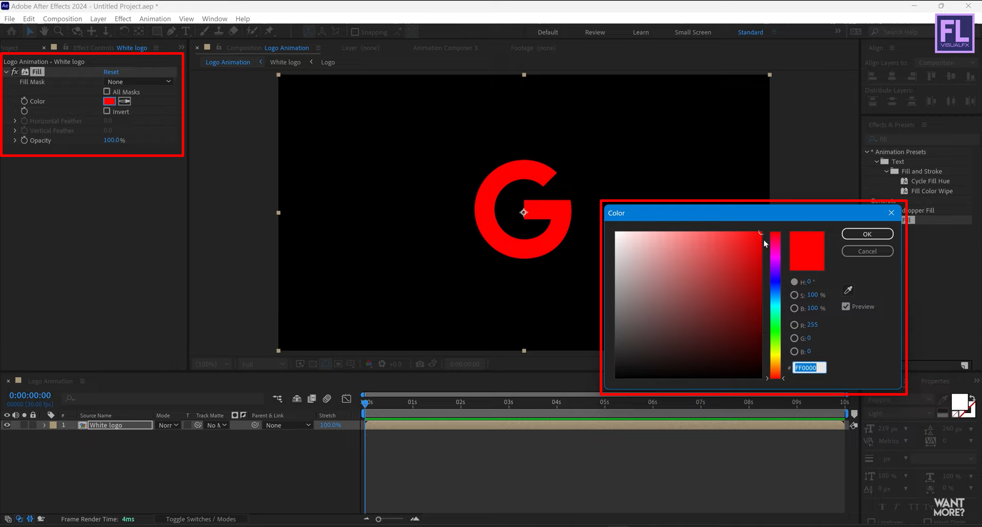 Customizing the colors in your logo in After Effects