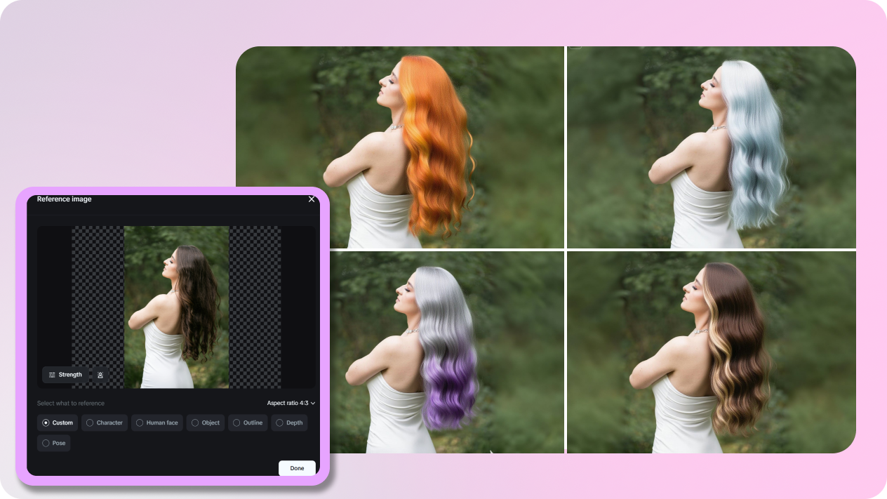 penukar warna rambut dengan foto
