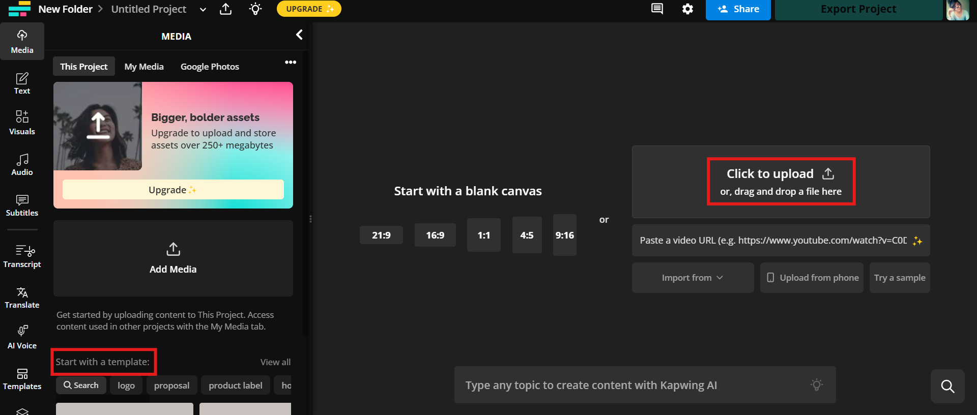 Upload an image