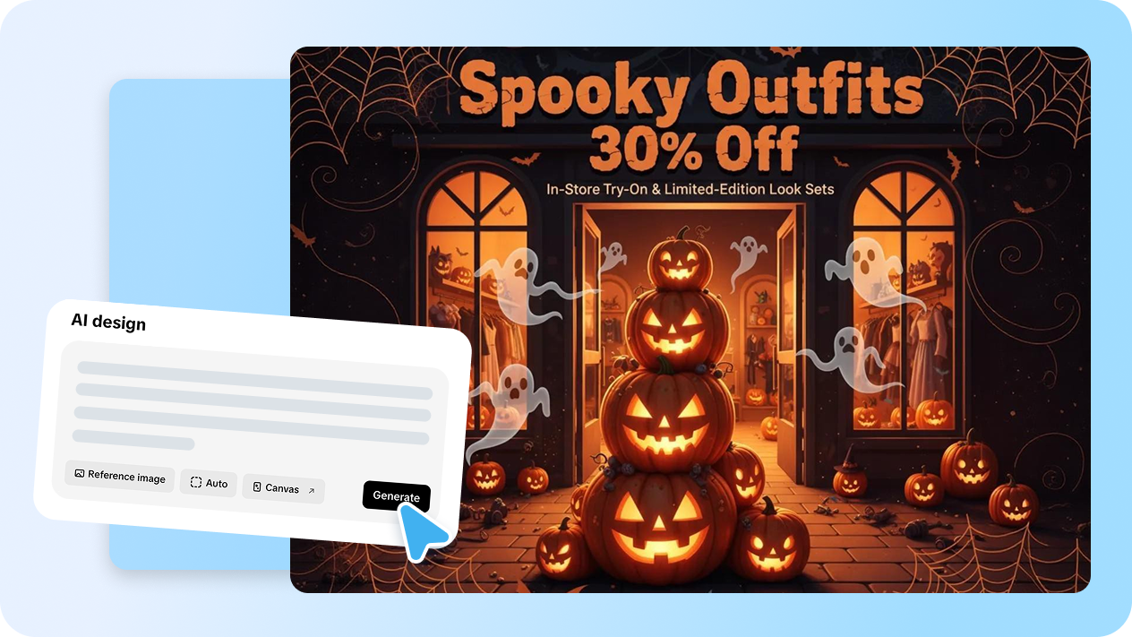 AI design tool to create Halloween ads
