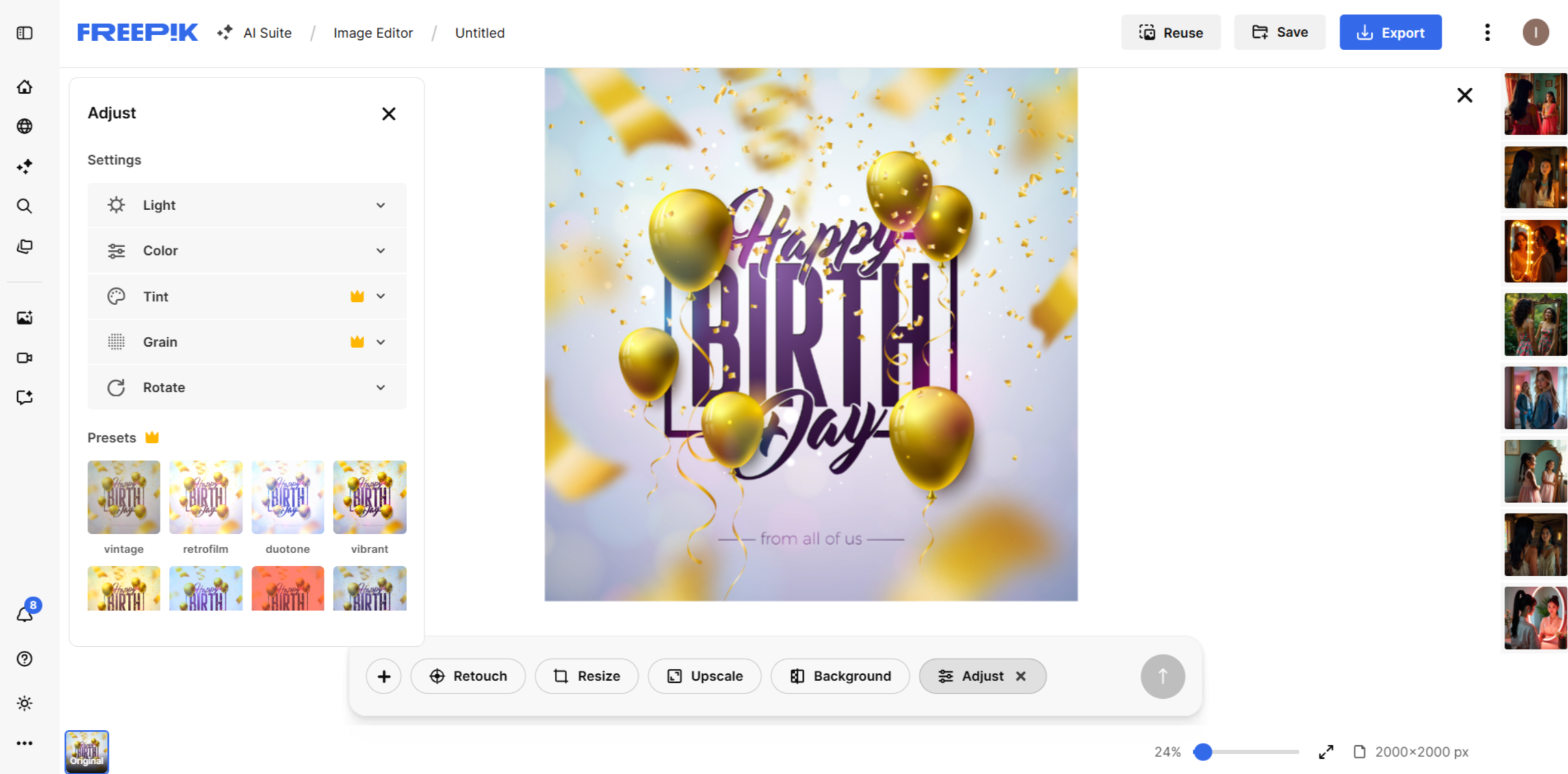 Freepik - l'outil populaire pour obtenir des images de joyeux anniversaire gratuitement