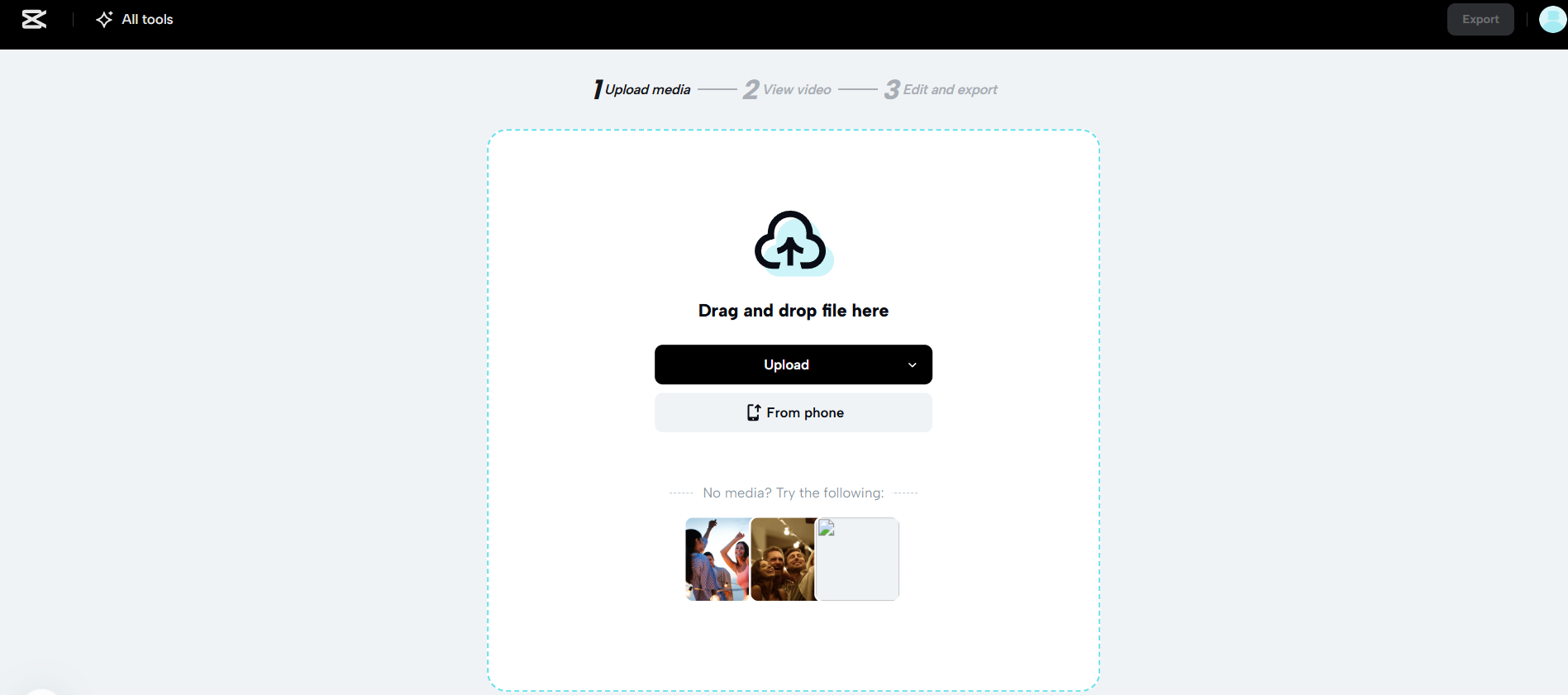 CapCut Web - clip per funzione video