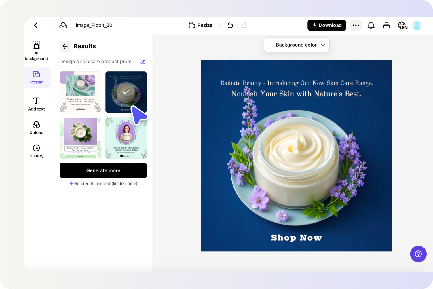 Customize the poster