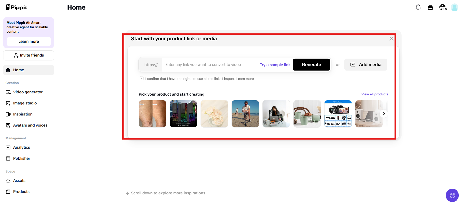 One-click video generation