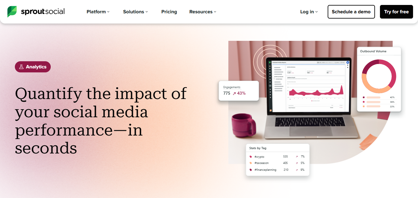 Social Sprout for Instagram analytics