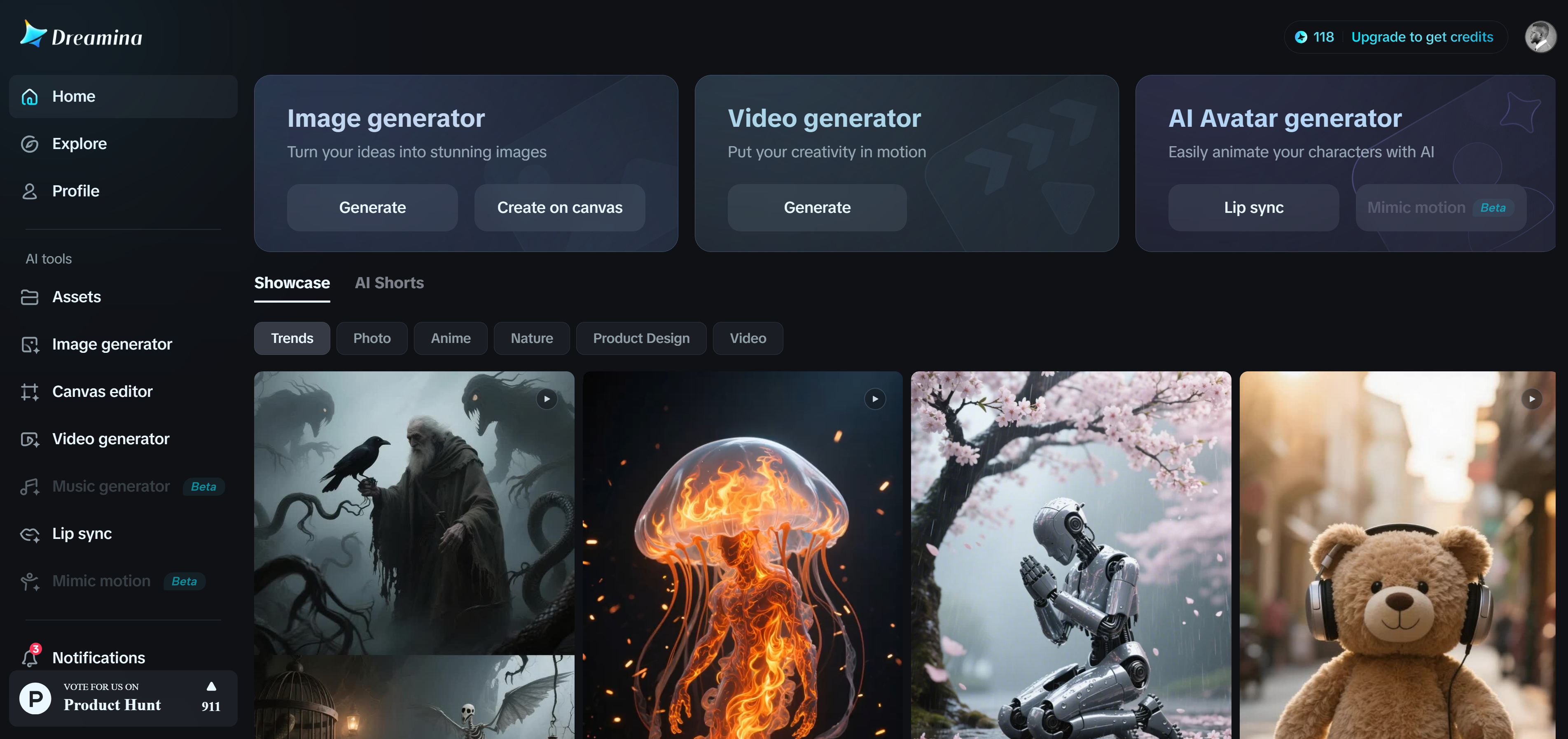 Dreamina-Homepage