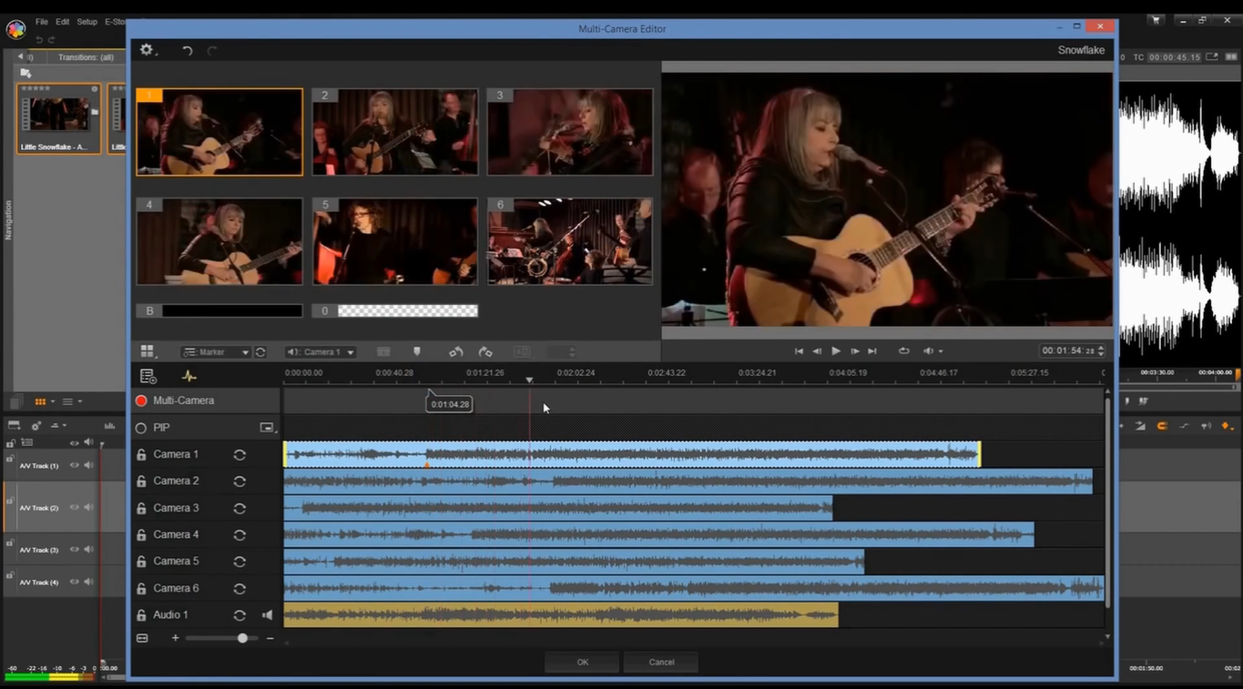 Interface van Pinnacle Studio - de ideale tool om multicam-opname te bewerken