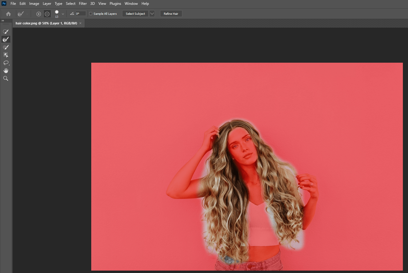Use the Refine Edge Brush Tool