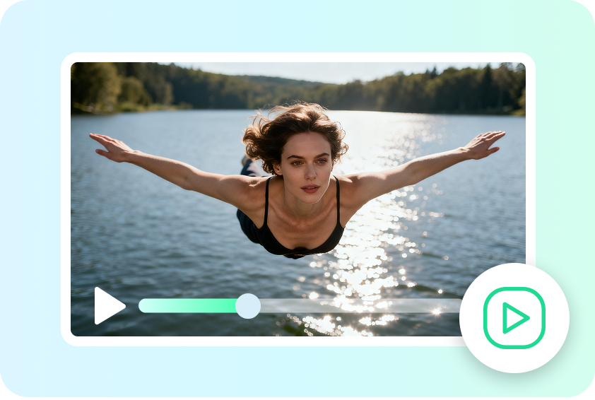 Lifelike flying video previews