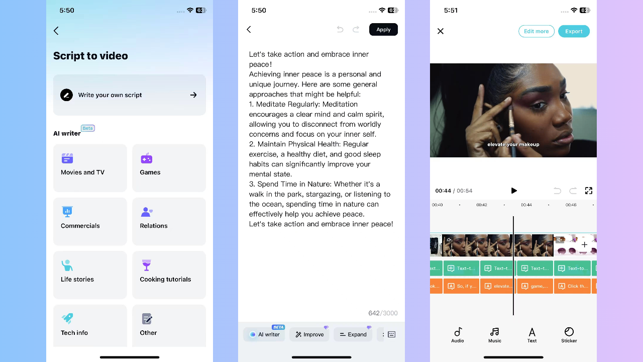 Ang AI script maker ng CapCut App