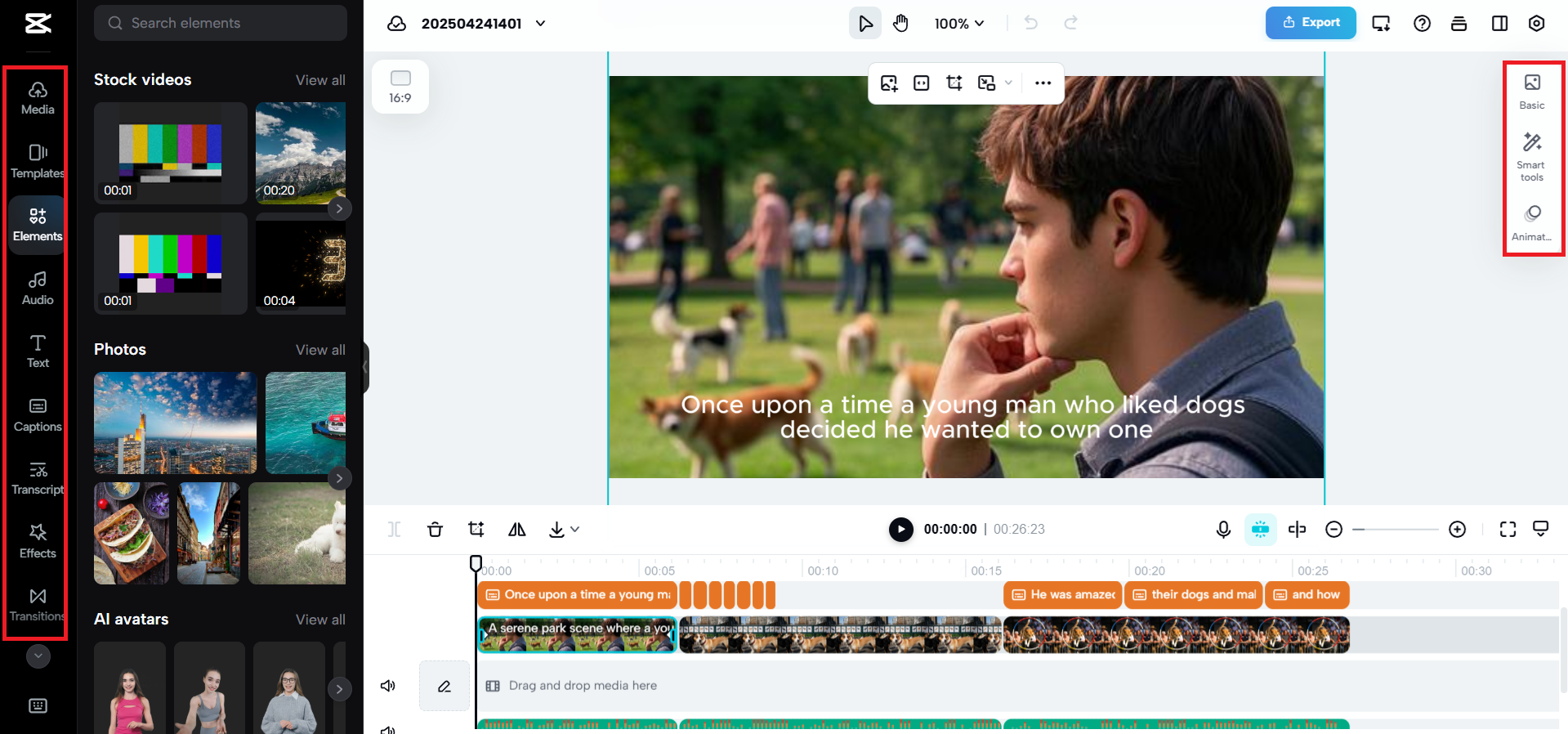Exportez la vidéo générée