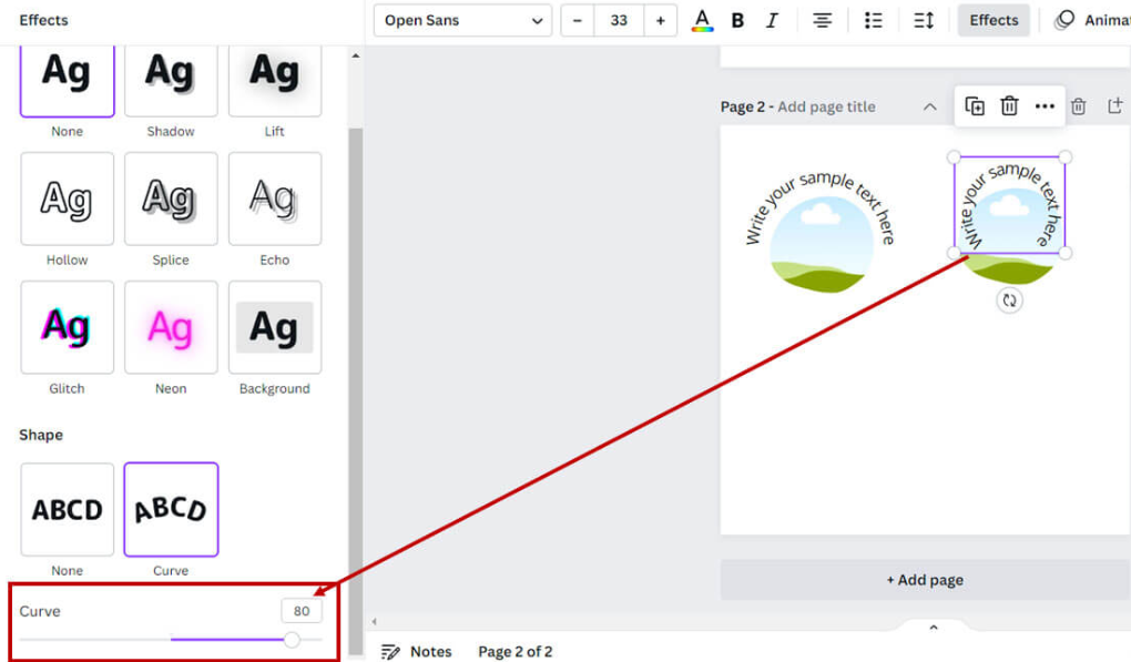 Canva interface