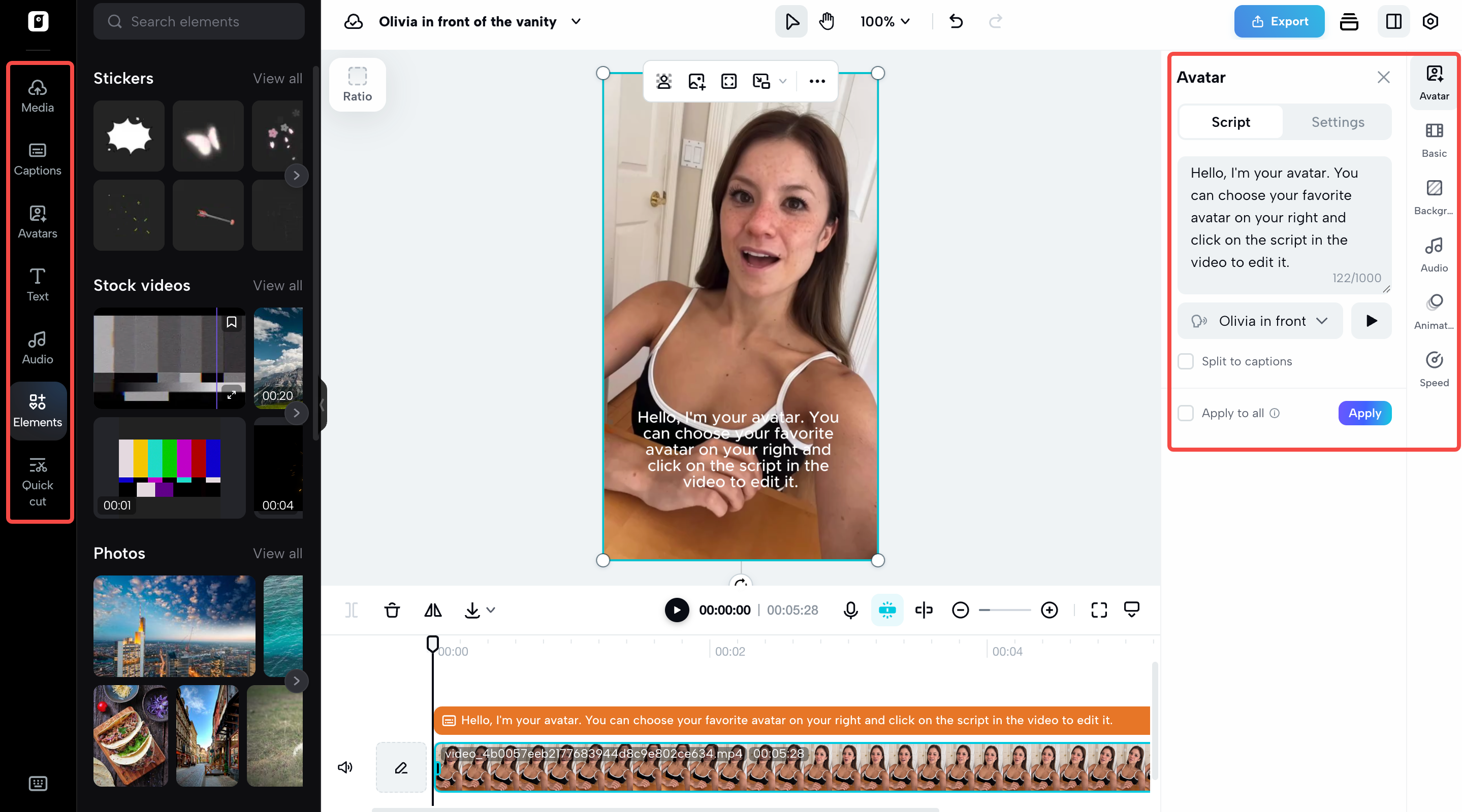 Customize your edit