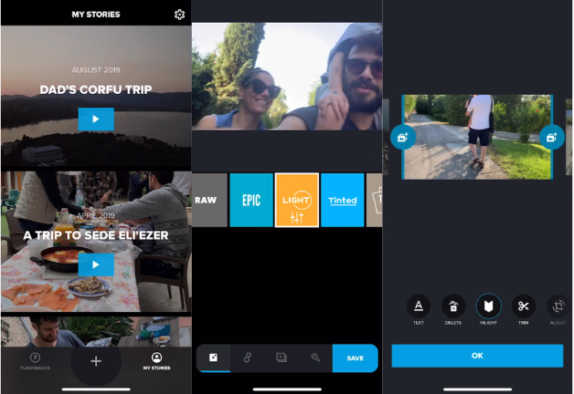 Interface of Quik - a highly efficient GoPro video editor