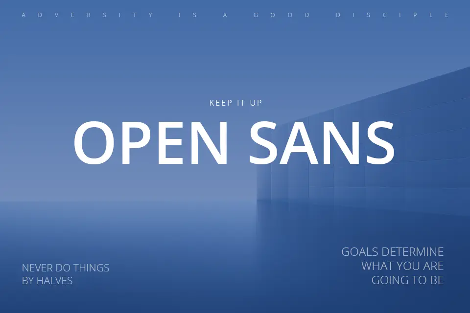 แบบอักษรเปิด Sans คืออะไร
