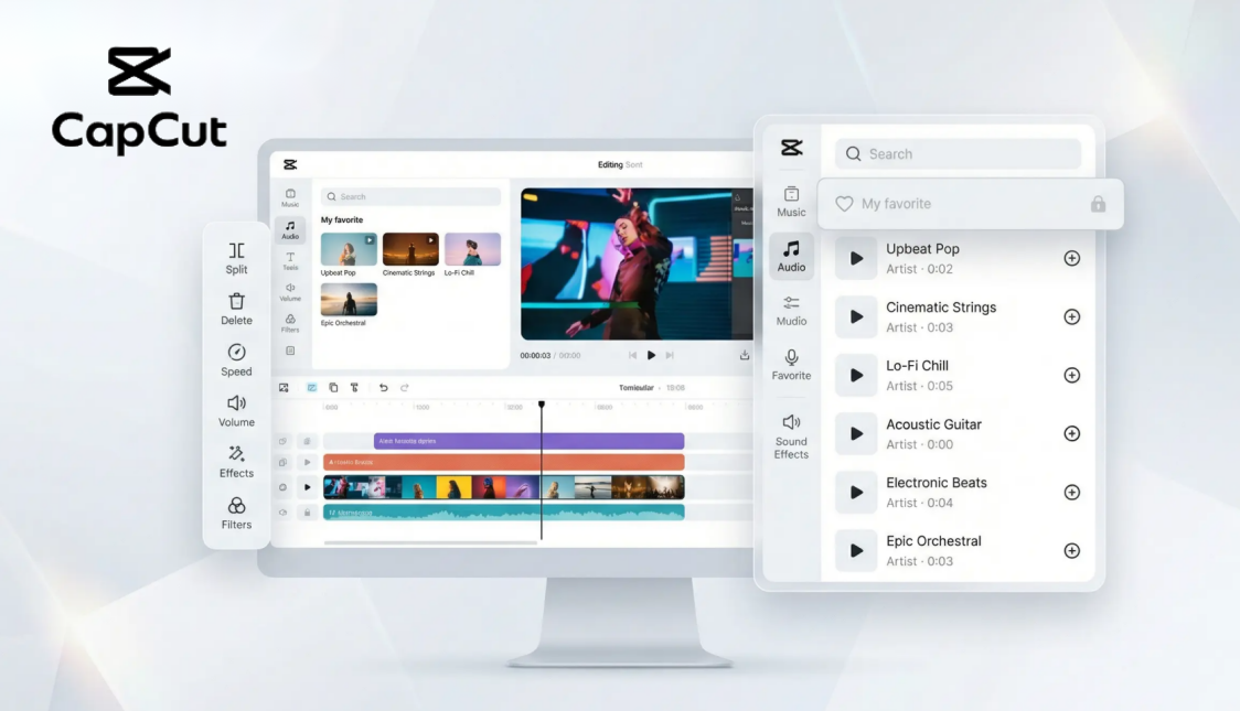 my favorite music disappeared on CapCut music list