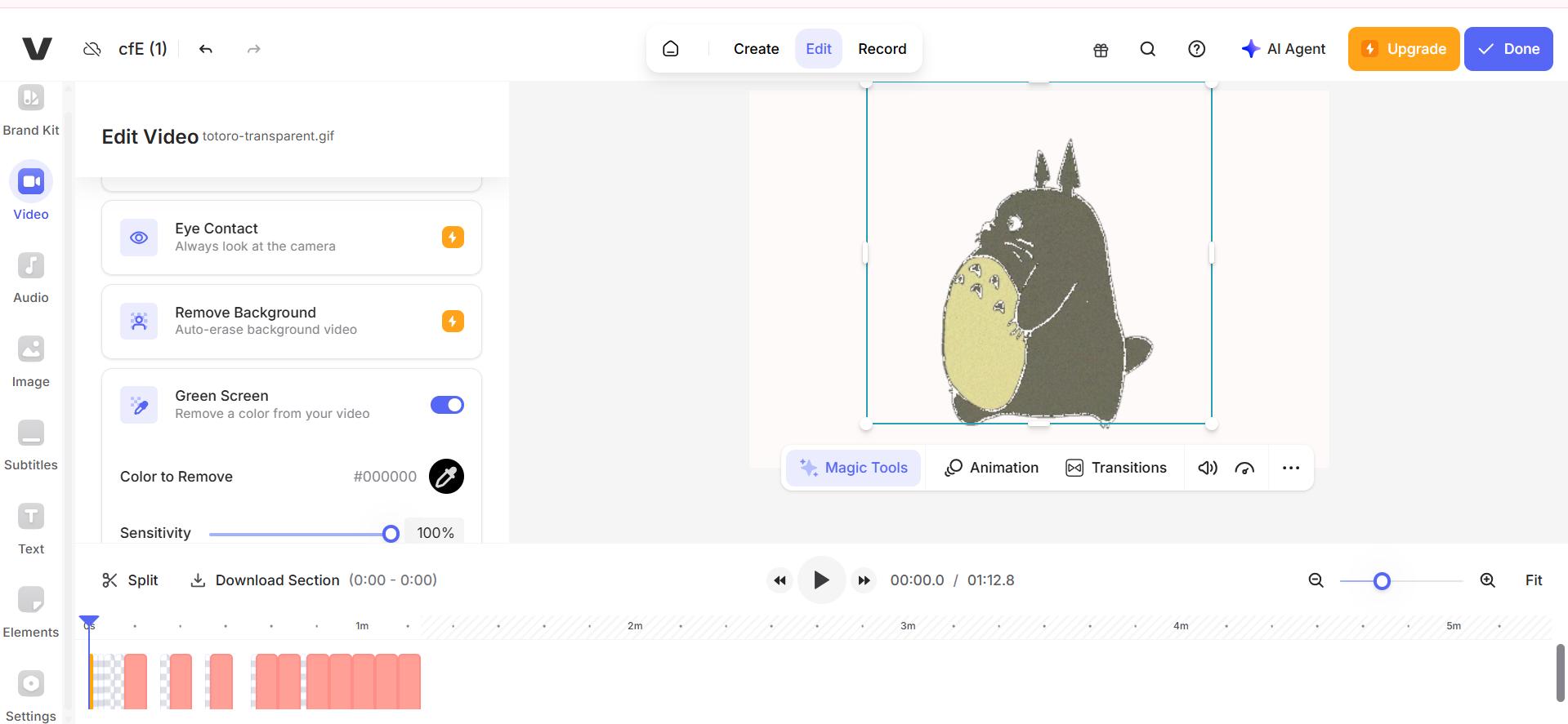 Veed.io - công cụ lý tưởng để xóa nền khỏi GIF động