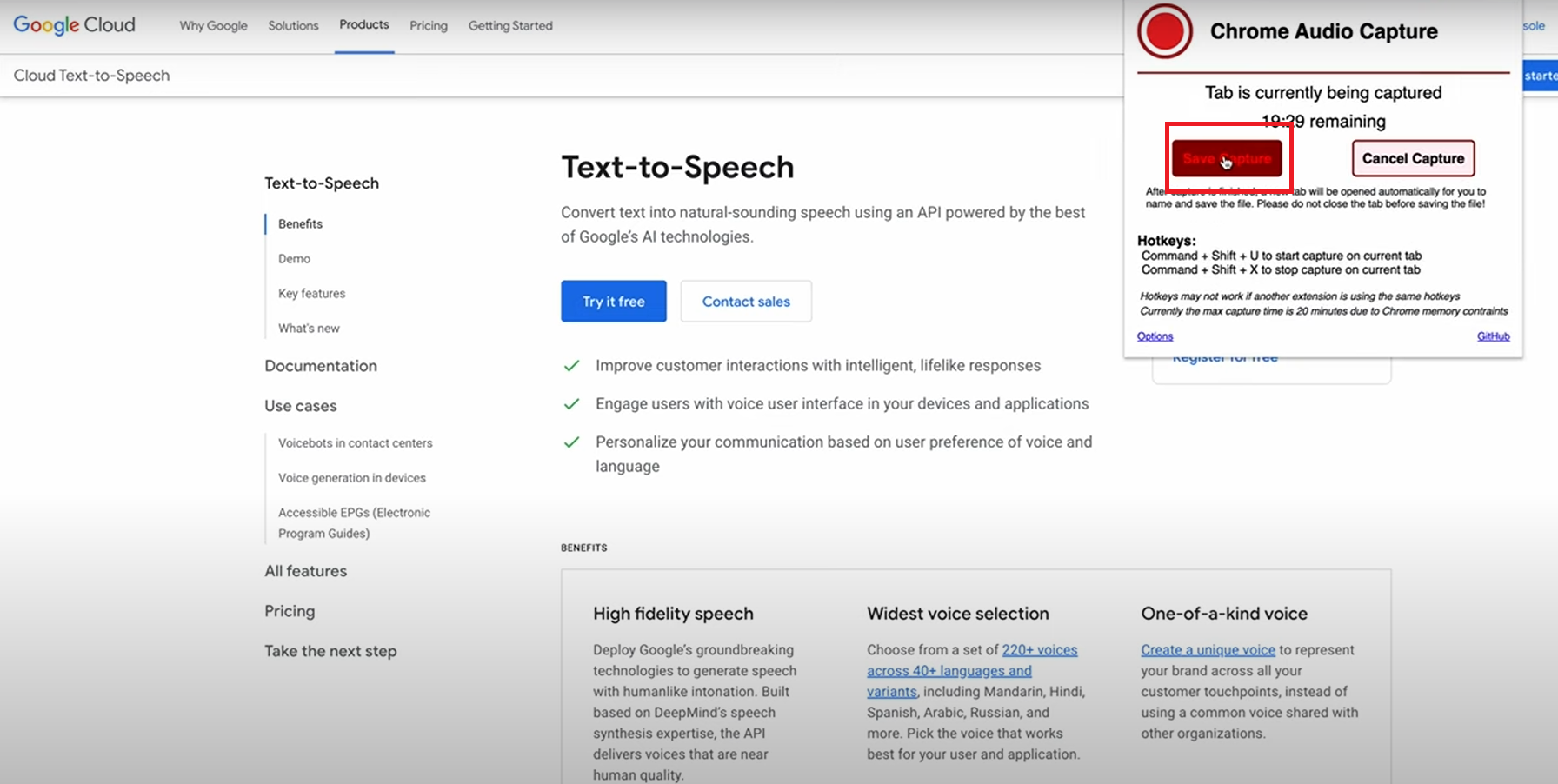 download AI speech audio